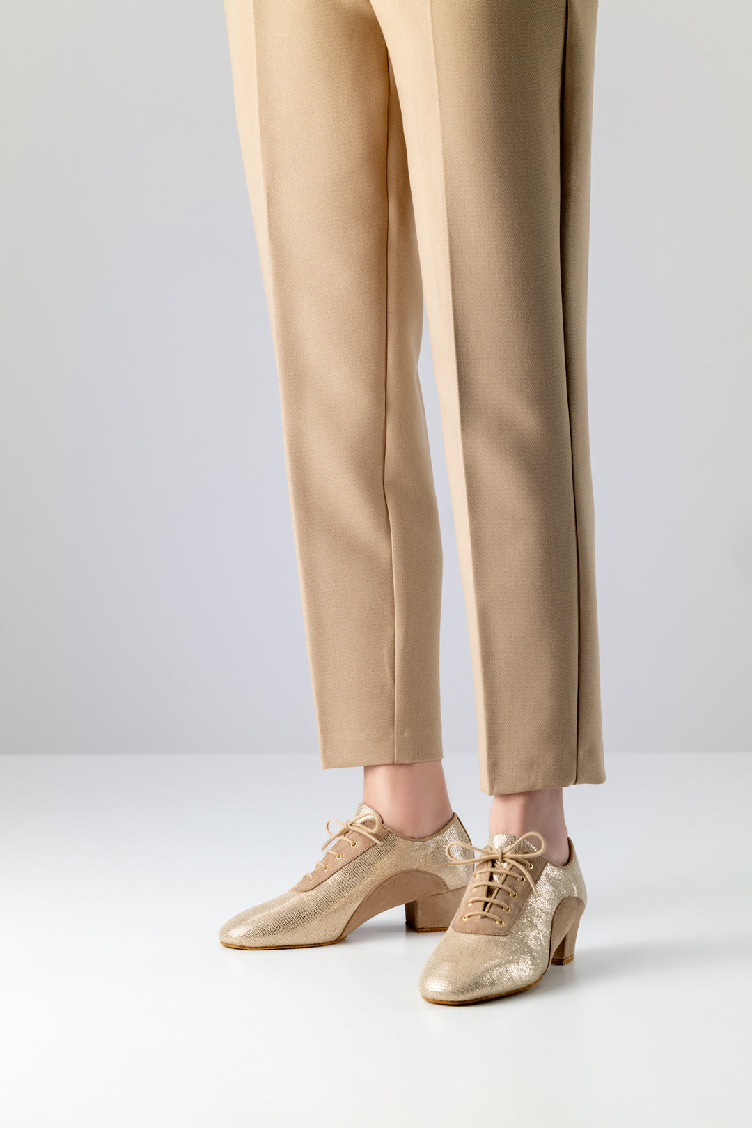 Werner kern Brienne Printed leather / Suede – beige / gold