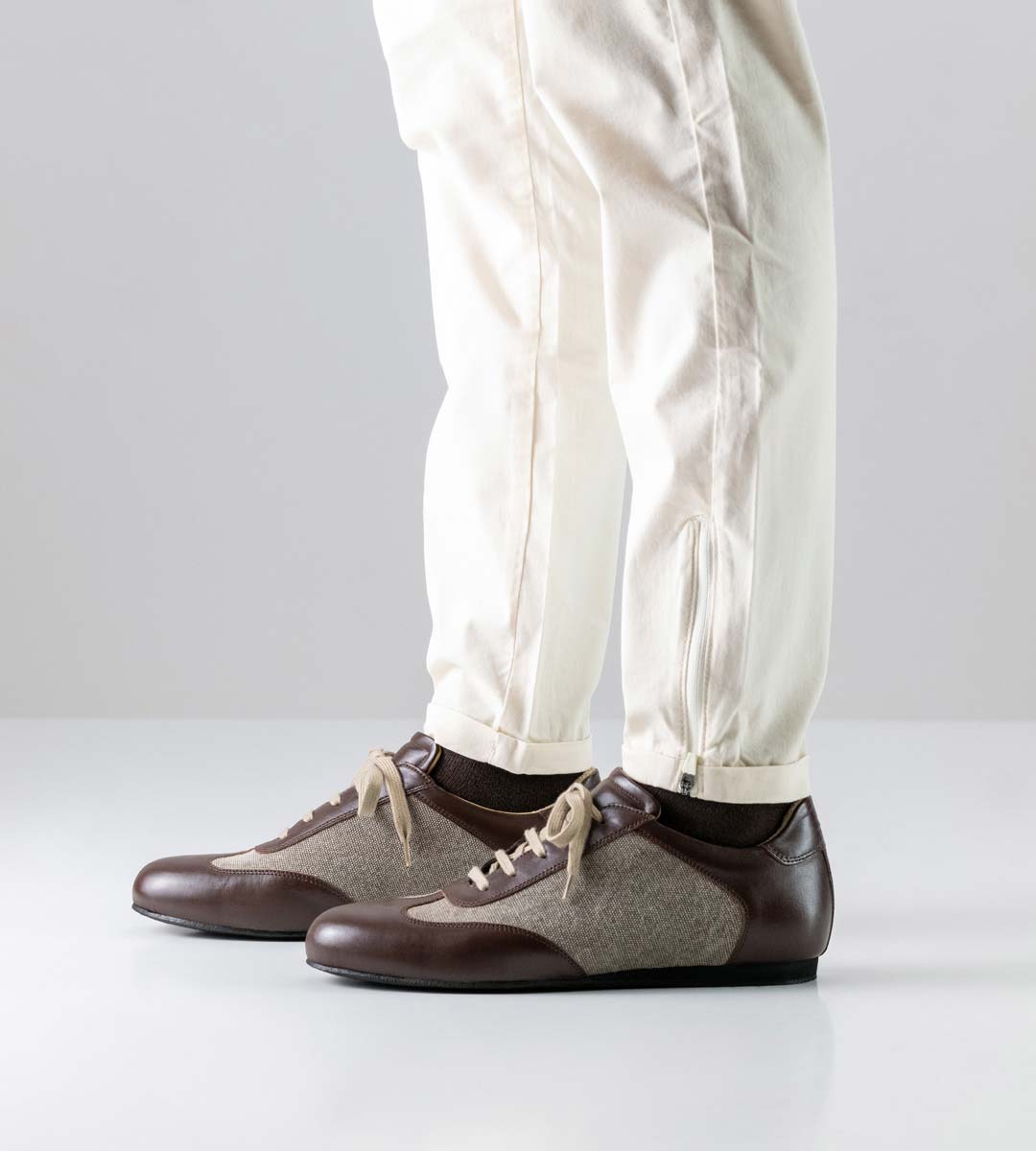 New Werner Kern Positano Canvas / Nappa leather – beige / brown