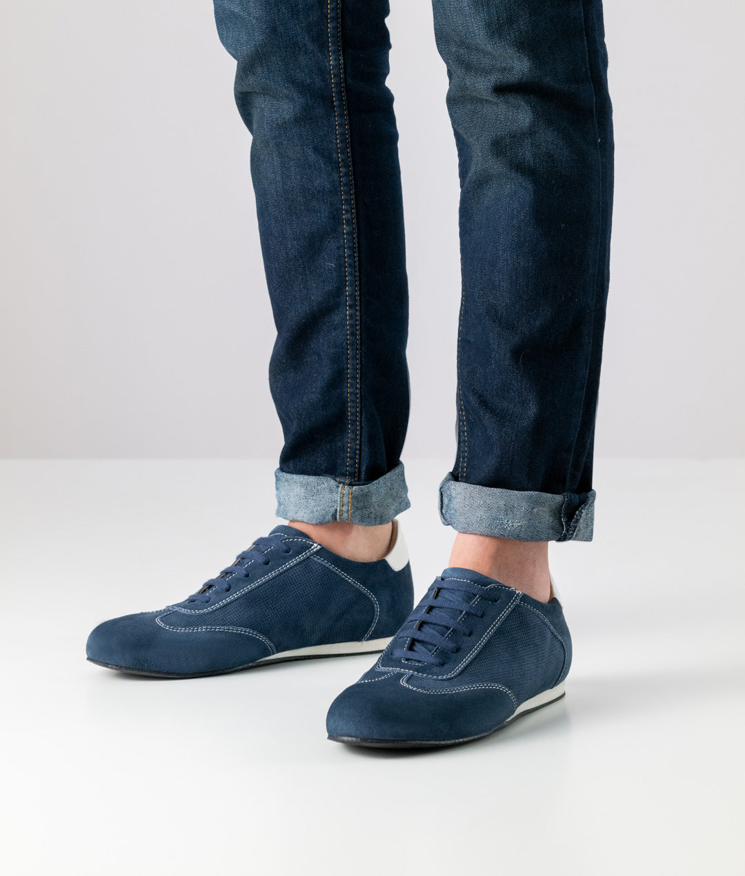 New Werner Kern Positano Nappa leather / Suede – blue / white