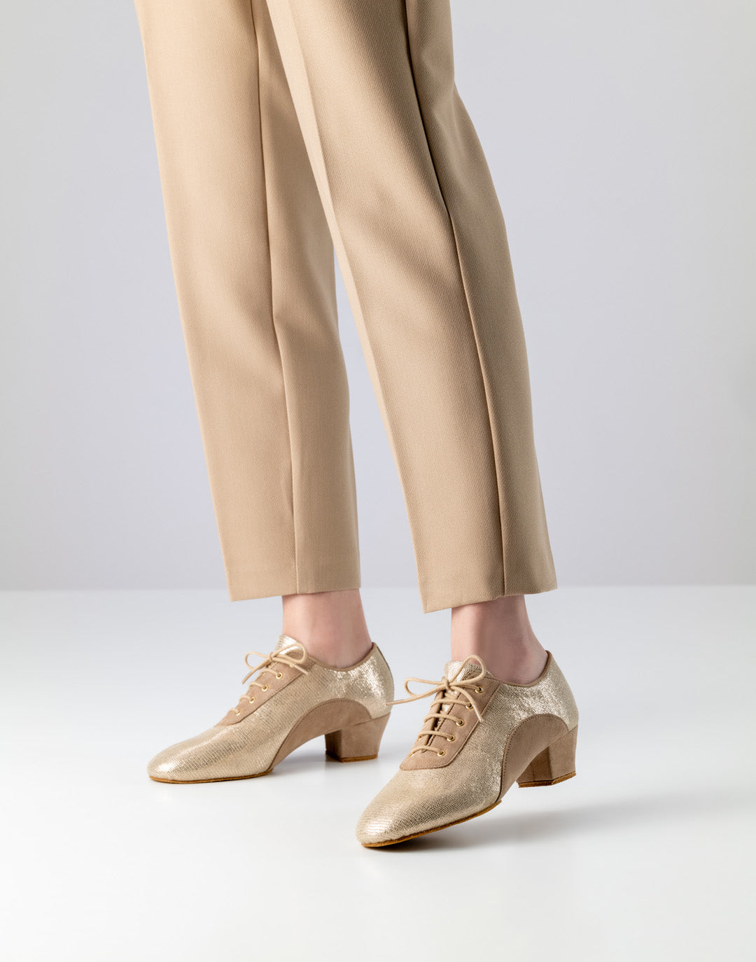 Werner kern Brienne Printed leather / Suede – beige / gold