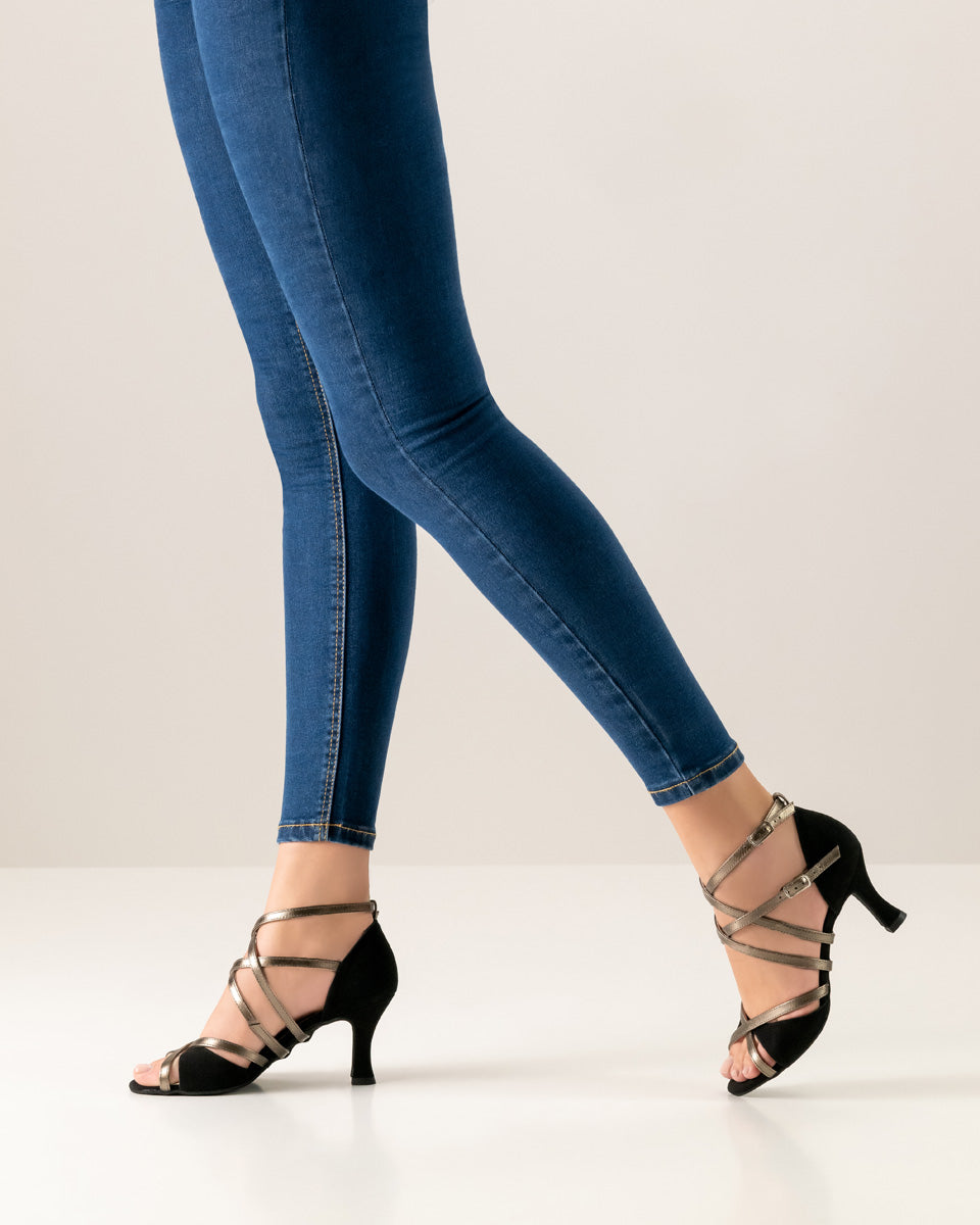 Werner kern Eva 6,5 Suede black/Chevro antik