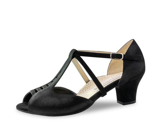 Werner kern Holly Goat suede / Shimmering suede – black, 4.5 Heel