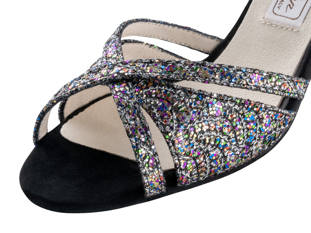 Werner Kern July  Brocade silver multi 6.5 cm Heel