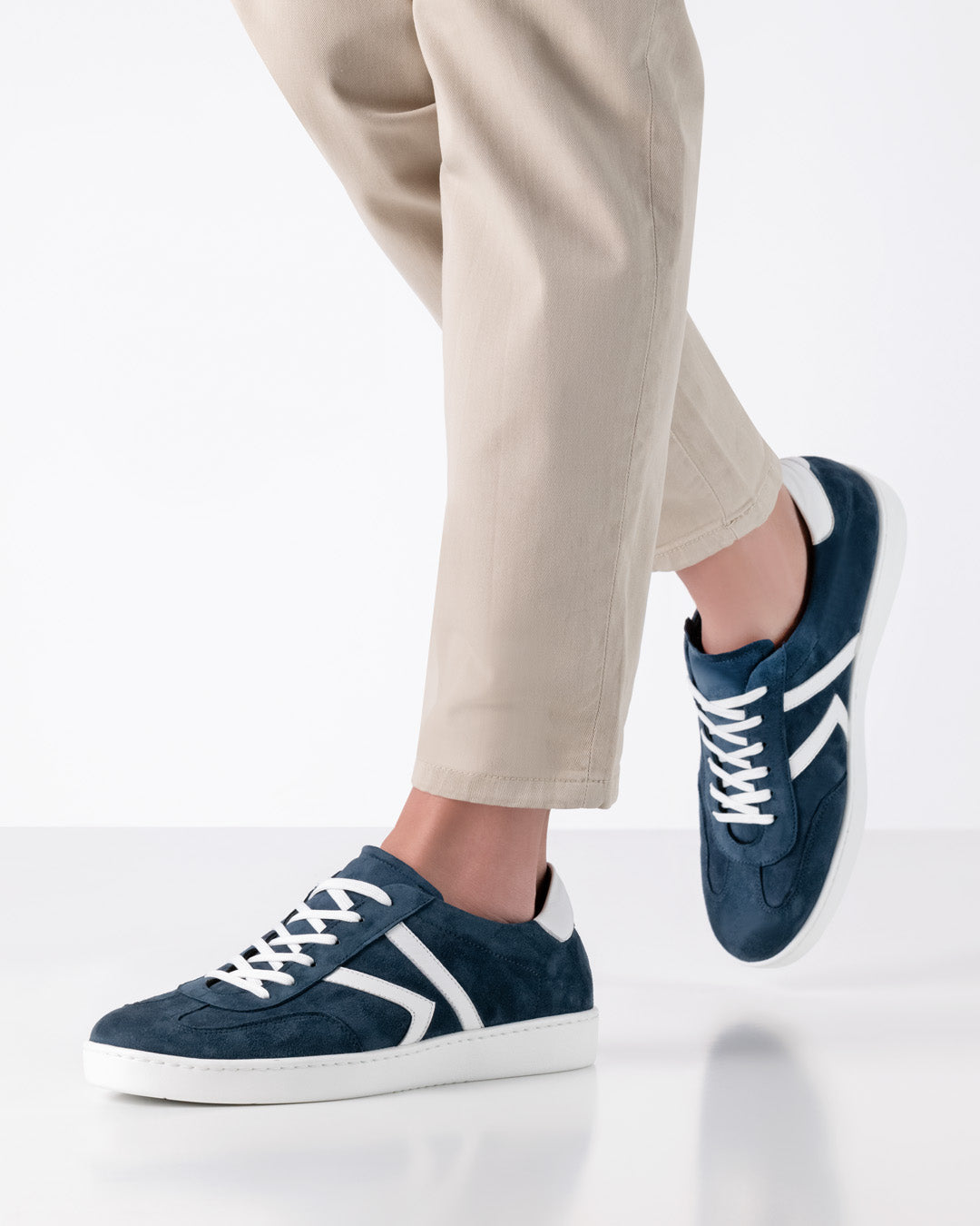 Werner kern Salerno Suede denim/Leather white