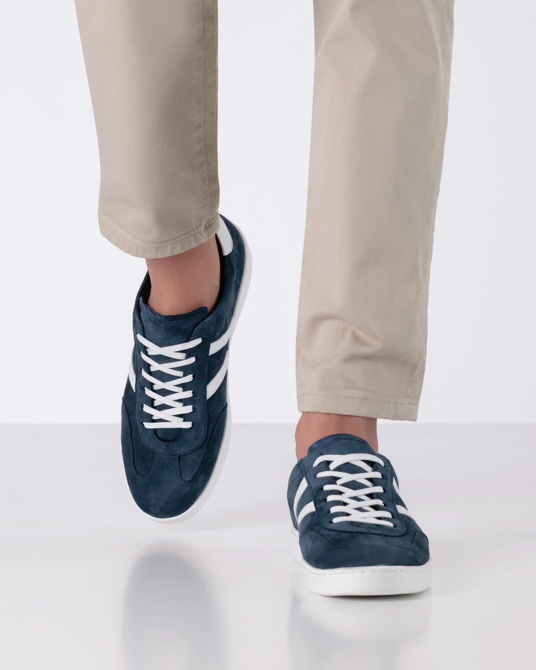Werner kern Salerno Suede denim/Leather white