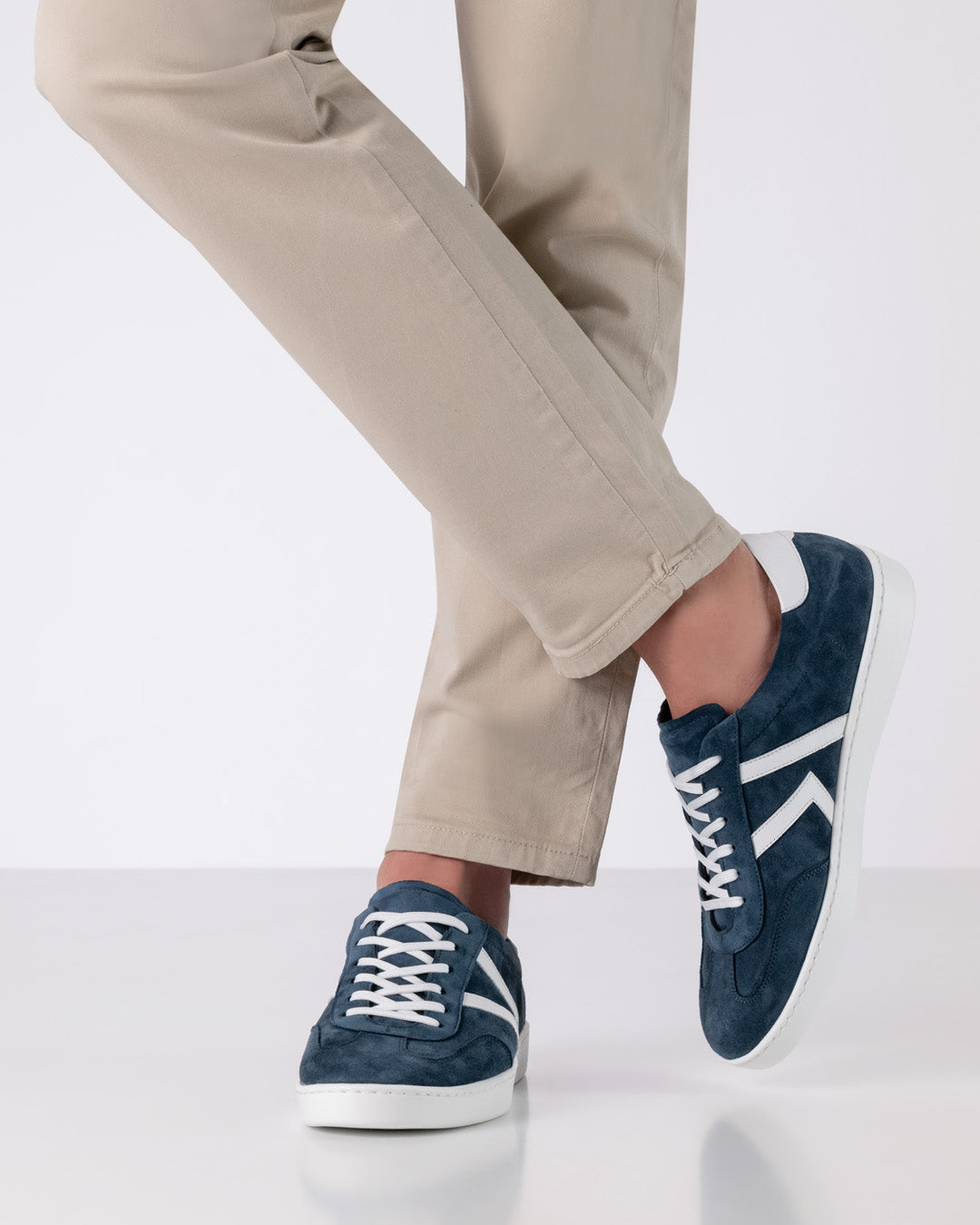 Werner kern Salerno Suede denim/Leather white