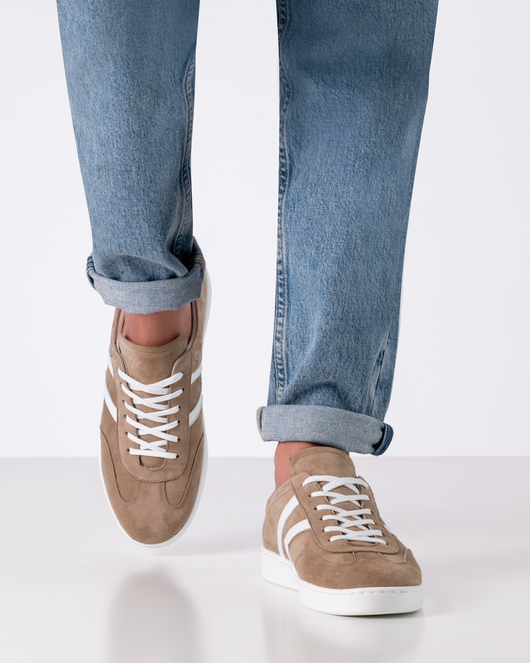 Werner kern Salerno Suede taupe/Leather white