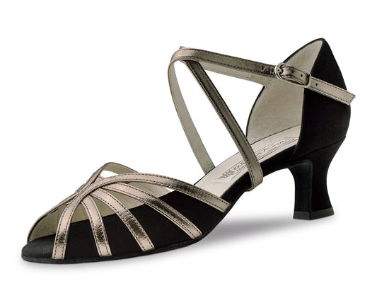 Werner Kern Swantje Suede black / Chevro antik  5.5 cm Heel