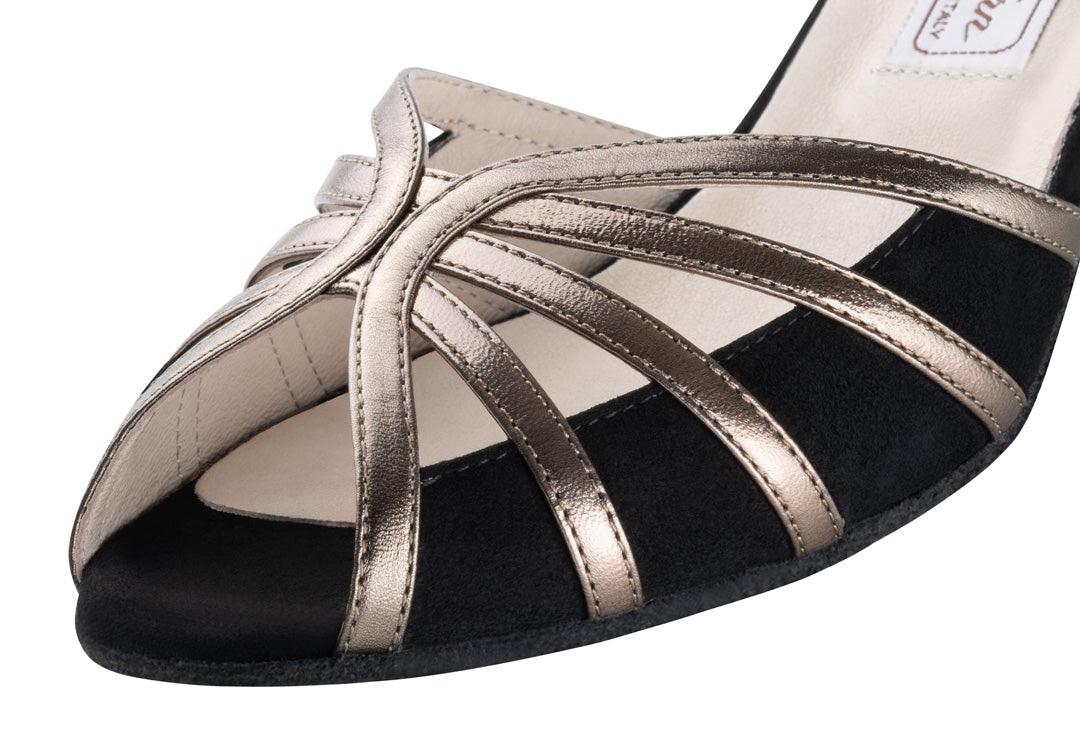 Werner Kern Swantje Suede black / Chevro antik  5.5 cm Heel