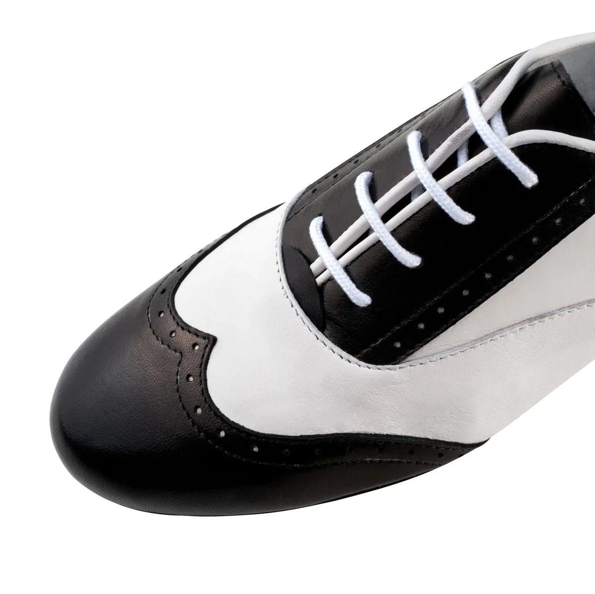 Taylor  Nappa leather – black / white, Suede sole